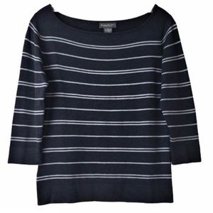 Banana Republic Silk Stretch Boat-Neck 3/4 Sleeves